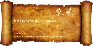 Veintraub Ahmed névjegykártya